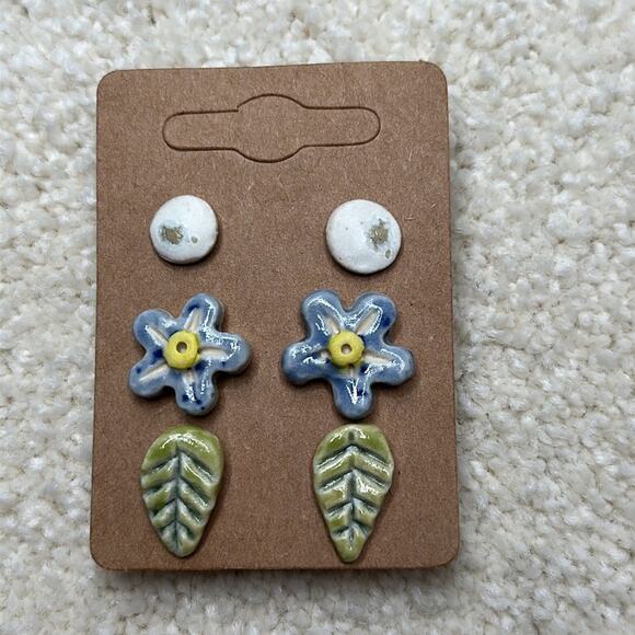 Forget-me-not Earring Set [Handmade] - Picture 4 of 6